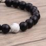 8mm Distance Bracelet Lover Couple Relationship Natural Stone Beads Yoga Bracelet Strand Stretch Bracelet Couple Jewelry for Him or Her Men and Women