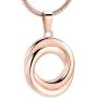 Stainless Steel Circle Cremation Pendant Memorial Necklace Ashes Holder Urn Keepsake