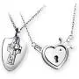 Vanski His & Hers Matching Set Stainless Steel Couple Necklace Love Heart Lock and Key Pendant Necklace Vanski His & Hers Matching Set Stainless Steel Couple Necklace Love Heart Lock and Key Pendant Necklace