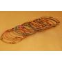 Touchstone New Colorful Bangles Collection Indian Bollywood Enchanting Multicolor Faux Silk Thread Yellow Rhinestone Designer Jewelry Bangle Bracelets. Set of 13. in Antique Gold Tone for Women.