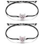 Lanqueen Cat Friendship Bracelets for 2 Girls Handmade Matching Wish Bracelets for Friends Women Birthday Gifts