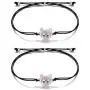 Lanqueen Cat Friendship Bracelets for 2 Girls Handmade Matching Wish Bracelets for Friends Women Birthday Gifts