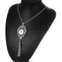My Prime Gifts Snap Jewelry Scroll Tear Drop Tassel Necklace 20''+2'' Extender Holds 18-20 mm Ginger Style Charms