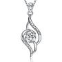 MUATOGIML 925 Sterling Silver Always My Daughter&Sister Forever My Friend Double Love Heart Pendant Necklace, Mother Daughter Bracelet Jewelry Gifts for Sister Women Couples Wife Mom Girlfriend