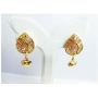 Detail Heart Drop Dangle 24k Gold-plated 24K 22K Thai Baht Yellow Gold Earrings Jewelry Gold for Women