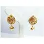 Detail Heart Drop Dangle 24k Gold-plated 24K 22K Thai Baht Yellow Gold Earrings Jewelry Gold for Women