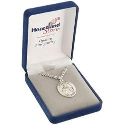 Mens St. Isidore of Seville Sterling Silver Medal + USA Made + Choose Chain