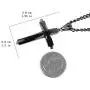 HZMAN Mens Polished Stainless Steel Silver Cross Pendant Necklace 22+2 Inches Chain