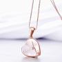 Aurora Tears 925 Sterling Silver Heart Pendant Women Love Necklace Crystal Cubic Zirconia Jewelry Mom/Girlfriend Present Girls Dating Gift