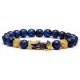 BOMAIL Feng Shui Good Luck Bracelets- Natural Tiger Eye Stone Healing Energy Pixiu Dragon Charm Beaded Bracelet Attach Wealth Money Jewelry