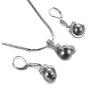 Yoursfs 18KGP Necklace Clip on Silver Earrings Vintage Knot Jewelry Set