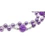 Nazareth Store Catholic Purple Pearl Beads Rosary Necklace 6mm Holy Soil Medal & Cross