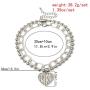 Fashion Tiered iGirl Heart Pendant Paperclip Chain Necklace Lovely Double Side Cat Alphabet Letters Collar Necklace Stainless Steel Female Symbol Gothic Streetwear Jewelry Gift