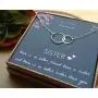 EFYTAL Sister Gifts from Sister, 925 Sterling Silver Double Circle Necklace, Birthday Jewelry Gift Necklaces for Sisters, No Better Friend EFYTAL Sister Gifts from Sister, 925 Sterling Silver Double Circle Necklace, Birthday Jewelry Gift Necklaces for Sisters, No Better Friend