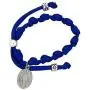 Needzo Blue Miraculous Medal Paracord Rosary Bracelet, 7 1/2 Inch