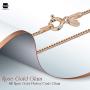 14K Rose Gold Plated on 925 Sterling Silver 1.3 mm Curb Chain Necklace Length 18'' inch / 45 cm (18)