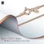 14K Rose Gold Plated on 925 Sterling Silver 1.3 mm Curb Chain Necklace Length 18'' inch / 45 cm (18)