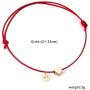 Ailiessy Love Heart Constellation Bracelet for Women Handmade Braided Rope Round Disc Coin Zodiac Bracelet Charm Fashion Red String Friendship Bracelet Jewelry