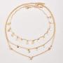Chargances Bohemia Moon and Stars Necklace for Women Gold Laying Choker Necklace for Weeding Dating Prom Festival Delicate stars Moon Crescent Jewelry Gift for Women and Girls