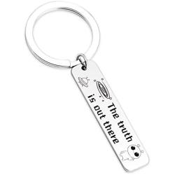 Ribukat Inspirational Gift The Truth is Out There Keychain Lover Gift Truth Keychain for Outdoor Adventures Journalist Chemistry Classes Gift Biology Class Gift