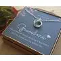 EFYTAL Grandma Gifts, 925 Sterling Silver 2 Thick Interlocking Circles Necklace for Grandmother from Grandchild, Mom Necklaces for Women, Birthday Gift Ideas, Mothers Day Jewelry For Her, Mothers Day