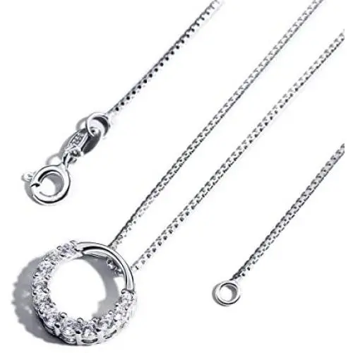 T400 White Round Pendant Necklace AAA Cubic Zirconia Wedding Gift for Women Girls T400 White Round Pendant Necklace AAA Cubic Zirconia Wedding Gift for Women Girls