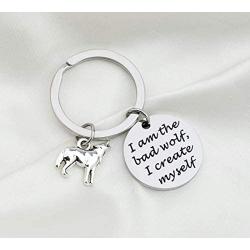 SEIRAA Bad Wolf Tardis Keychain Movie Inspirational Gift I Am The Bad Wolf Jewelry