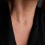 IEFSHINY Custom Name Necklace Personalized, 14K Gold Plated Name Necklace Personalized Charm Jewelry Gift for Women Customized Name Necklace Dainty Letter Name Necklace Gold Rose Gold Silver