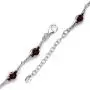 Silvershake 4.97ct. Natural Garnet White Gold Plated 925 Sterling Silver 7 to 8.5 Inch Adjustable Bracelet Silvershake 4.97ct. Natural Garnet White Gold Plated 925 Sterling Silver 7 to 8.5 Inch Adjustable Bracelet