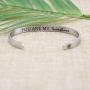 Joycuff Inspirational Bracelets for Women Mom Personalized Gift for Her Engraved Mantra Cuff Bangle Crown Birthday Jewelry