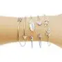 Shareky Women 4pcs Layered Cuff Bangle Bracelet Set Adjustable Stackable Wrap Bangle Open Branch Wire Bangle Shareky Women 4pcs Layered Cuff Bangle Bracelet Set Adjustable Stackable Wrap Bangle Open Branch Wire Bangle