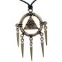 Anime Manga Gaming Jewelry Yugioh Yu-Gi-Oh! Millenium Ring illuminati Evil Eye Pewter Pendant Pewter Brass plated Boys Mens Pendant Necklace Charm Amulet Medallion for boys men Black adjustable Cord
