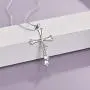 WINNICACA Cross Necklace Sterling Silver Birthstone Cross Jewelry Rose Gold Faith Hope Love Jewelry Birthday Gifts for Women for Mom Wife
