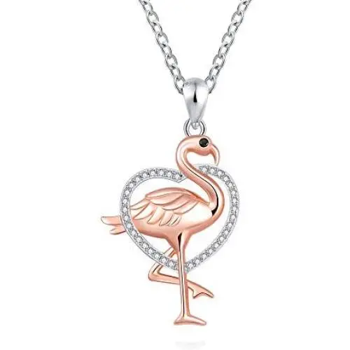JXJL Cute Animal Heart Pendant Necklace for Girls Squirrel/Lion/Sloth/Flamingo 925 Sterling Silver Birthday Christmas Jewelry Gift for Women JXJL Cute Animal Heart Pendant Necklace for Girls Squirrel/Lion/Sloth/Flamingo 925 Sterling Silver Birthday Christmas Jewelry Gift for Women