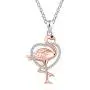 JXJL Cute Animal Heart Pendant Necklace for Girls Squirrel/Lion/Sloth/Flamingo 925 Sterling Silver Birthday Christmas Jewelry Gift for Women JXJL Cute Animal Heart Pendant Necklace for Girls Squirrel/Lion/Sloth/Flamingo 925 Sterling Silver Birthday Christmas Jewelry Gift for Women