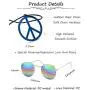 BOMAIL Hippie Dressing Accessory Set Hippie Glasses and Peace Sign Necklace