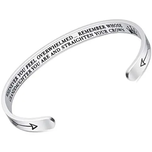 KEPKGO Inspirational Cuff Bracelets Gifts for Daughter, for Mom Granddaughter Women Girls Gift KEPKGO Inspirational Cuff Bracelets Gifts for Daughter, for Mom Granddaughter Women Girls Gift