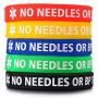 XUANPAI 5 Pack Rubber Silicone Sport Medical Emergency Alert ID Bracelets Wristband for Men Women Kids