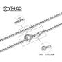 T400 925 Sterling Silver 1.5mm 1mm Italian Box Chain Necklace Unisex Gift for Women Men Boys 16 18 20 22 24 26 30 inches