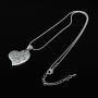 Lemegeton Footprints in the Sand Beautiful Poems Heart Shaped Necklace Gift Jewelry for Men Women