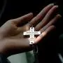 G-Ahora Guardian Angel Cross Car Mirror Accessories Ornaments Car Pendant Home Vehicle Interior Accessories(Order His Angels RMH)