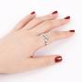 LOVECOM Hug Ring,925 Sterling Silver Hug Rings for Women Girls Silver Hugging Hands Open Promise Ring Jewelry Hug Hands Mens Rings Couples Wedding Bands