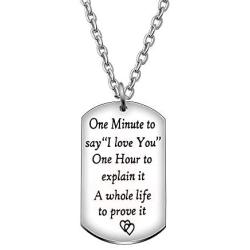 AGR8T Pendant Necklace for Women Girls Boyfriend Girlfriend Birthday Gifts Women Jewelry I Love You