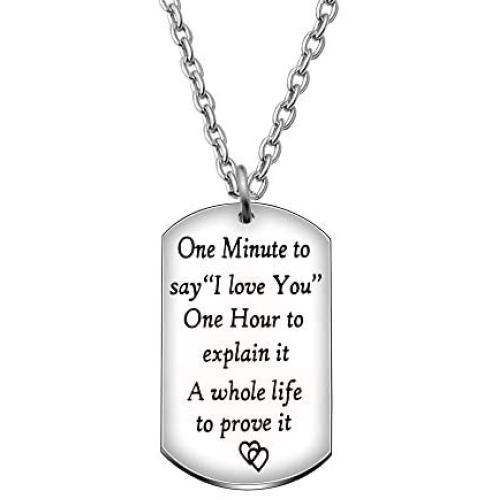 AGR8T Pendant Necklace for Women Girls Boyfriend Girlfriend Birthday Gifts Women Jewelry I Love You