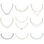 Finrezio 10 PCS Choker Necklace for Women Girls Dainty Layered Gold Chain Lucky Star Heart Pearl Turquoise Bead Necklaces Set