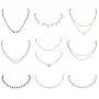 Finrezio 10 PCS Choker Necklace for Women Girls Dainty Layered Gold Chain Lucky Star Heart Pearl Turquoise Bead Necklaces Set