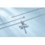 S925 Sterling Silver Baseball Faith Inspirational Pendant Necklace for Women Men