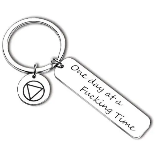 One Day at A Time keychain Sobriety Gift Addiction Recovery Gift AA Gift Inspirational Jewelry Motivational Gifts One Day at A Time keychain Sobriety Gift Addiction Recovery Gift AA Gift Inspirational Jewelry Motivational Gifts