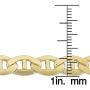 Kooljewelry Mens 14k Yellow Gold Filled Heavyweight 7.8 mm Mariner Link Chain Necklace