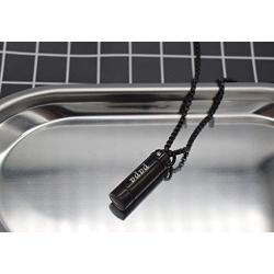 Suxerlry Keepsake Tube Locket Ashes Urn Pendant Necklace Black Memorial Stainless Steel Jewelry